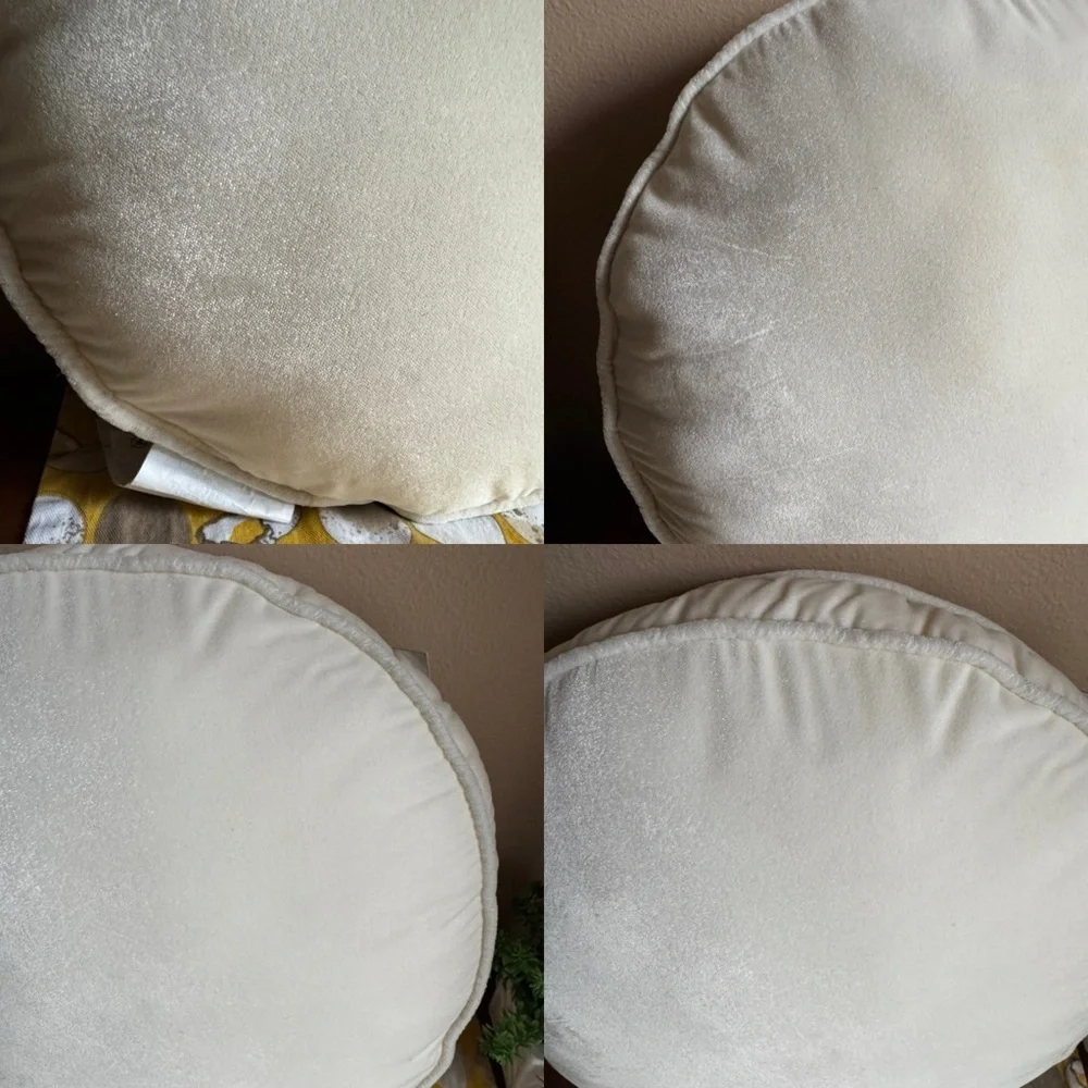 Rachel Zoe NWT ivory, pink silver beaded Witchy Moon decorative Halloween pillow
